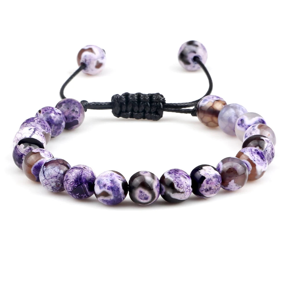 Tigerauge & Lavastein Armband – Verstellbar, Für Damen & Herren, Yoga & Balance