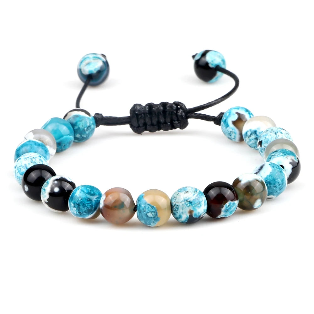 Tigerauge & Lavastein Armband – Verstellbar, Für Damen & Herren, Yoga & Balance