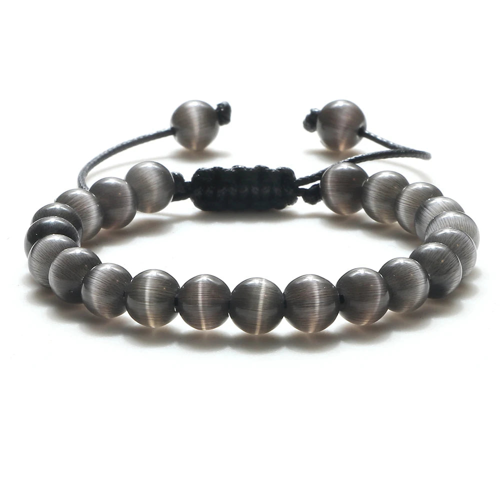 Tigerauge & Lavastein Armband – Verstellbar, Für Damen & Herren, Yoga & Balance