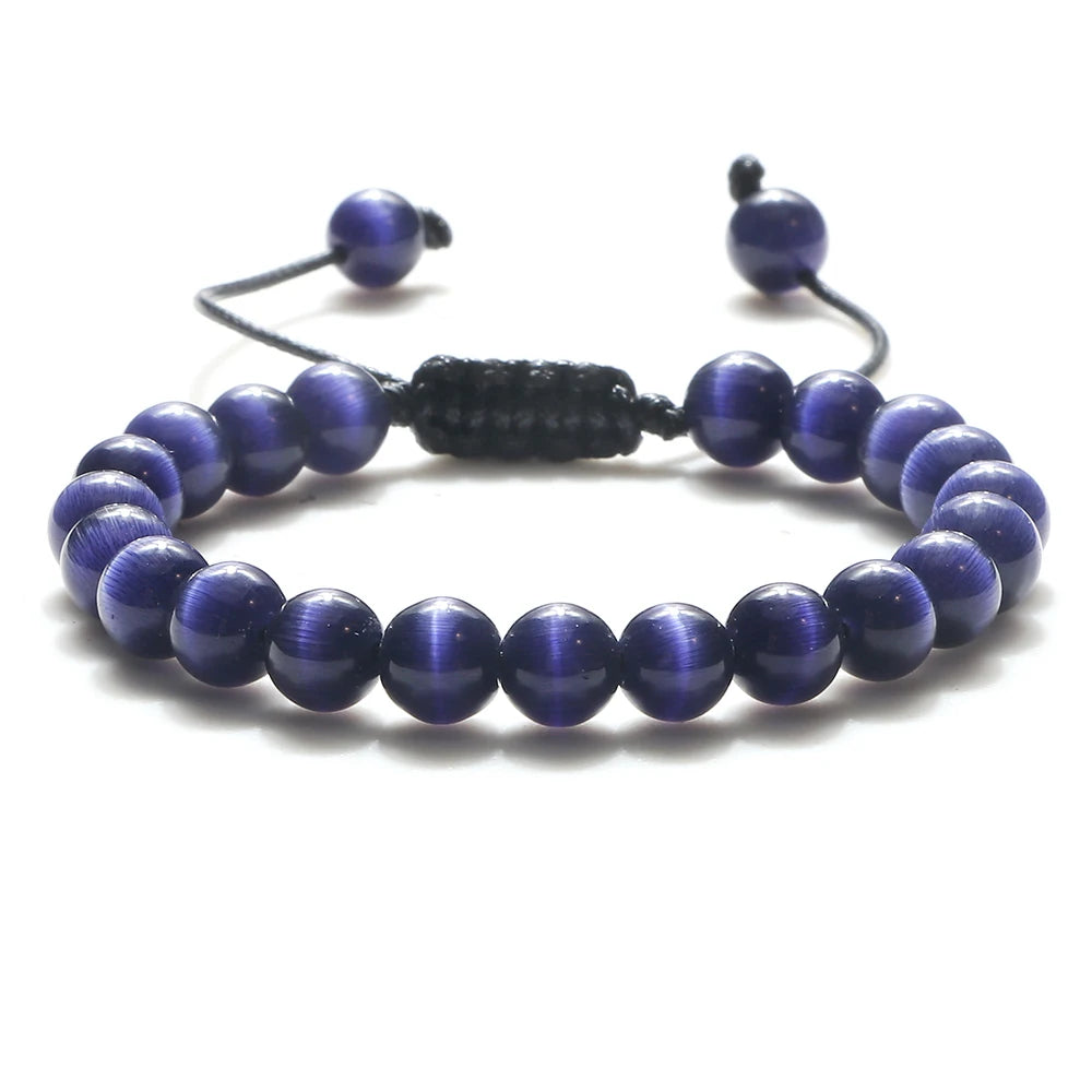 Tigerauge & Lavastein Armband – Verstellbar, Für Damen & Herren, Yoga & Balance