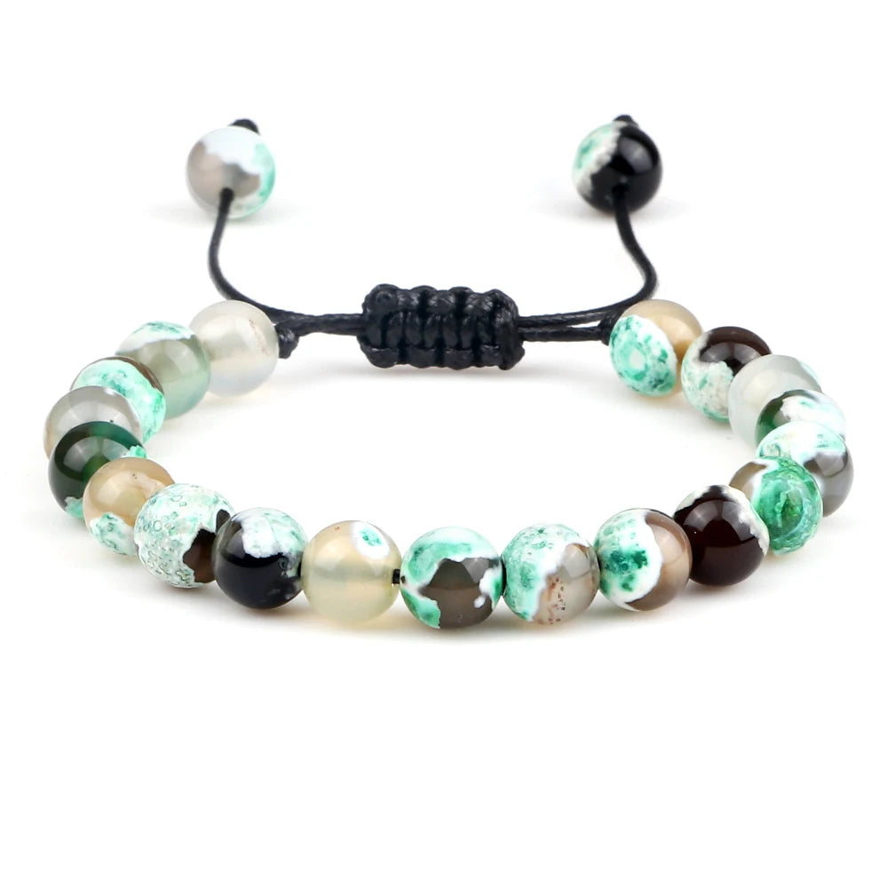 Tigerauge & Lavastein Armband – Verstellbar, Für Damen & Herren, Yoga & Balance
