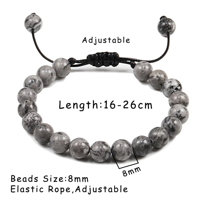 Tigerauge & Lavastein Armband – Verstellbar, Für Damen & Herren, Yoga & Balance
