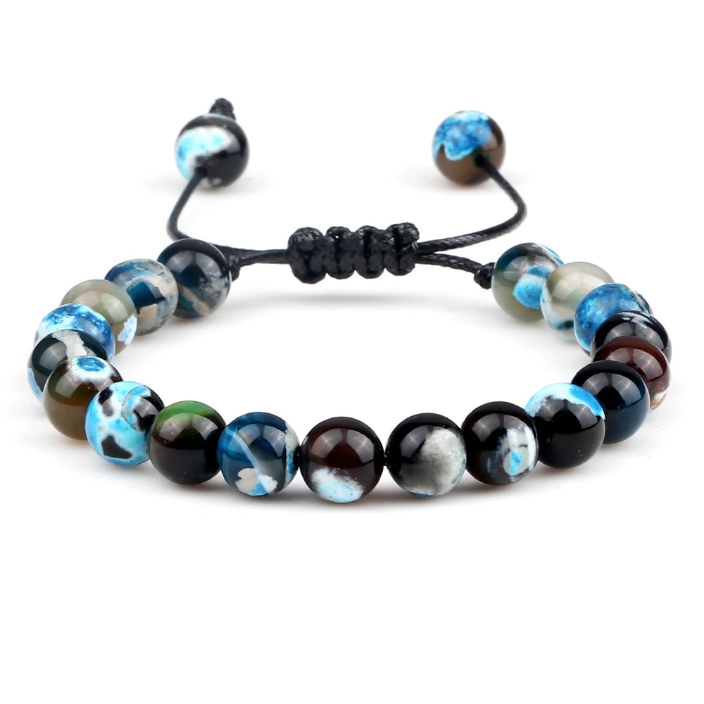 Tigerauge & Lavastein Armband – Verstellbar, Für Damen & Herren, Yoga & Balance