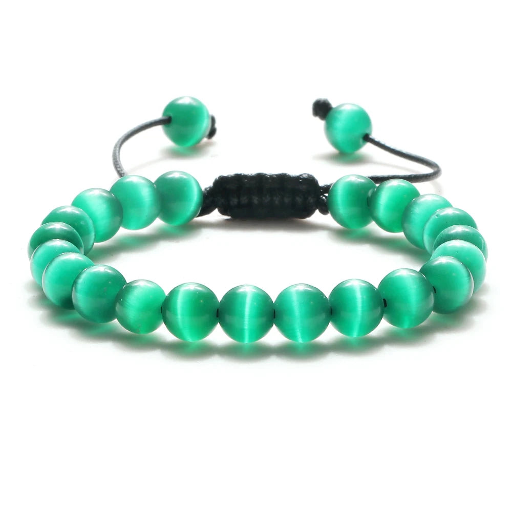 Tigerauge & Lavastein Armband – Verstellbar, Für Damen & Herren, Yoga & Balance