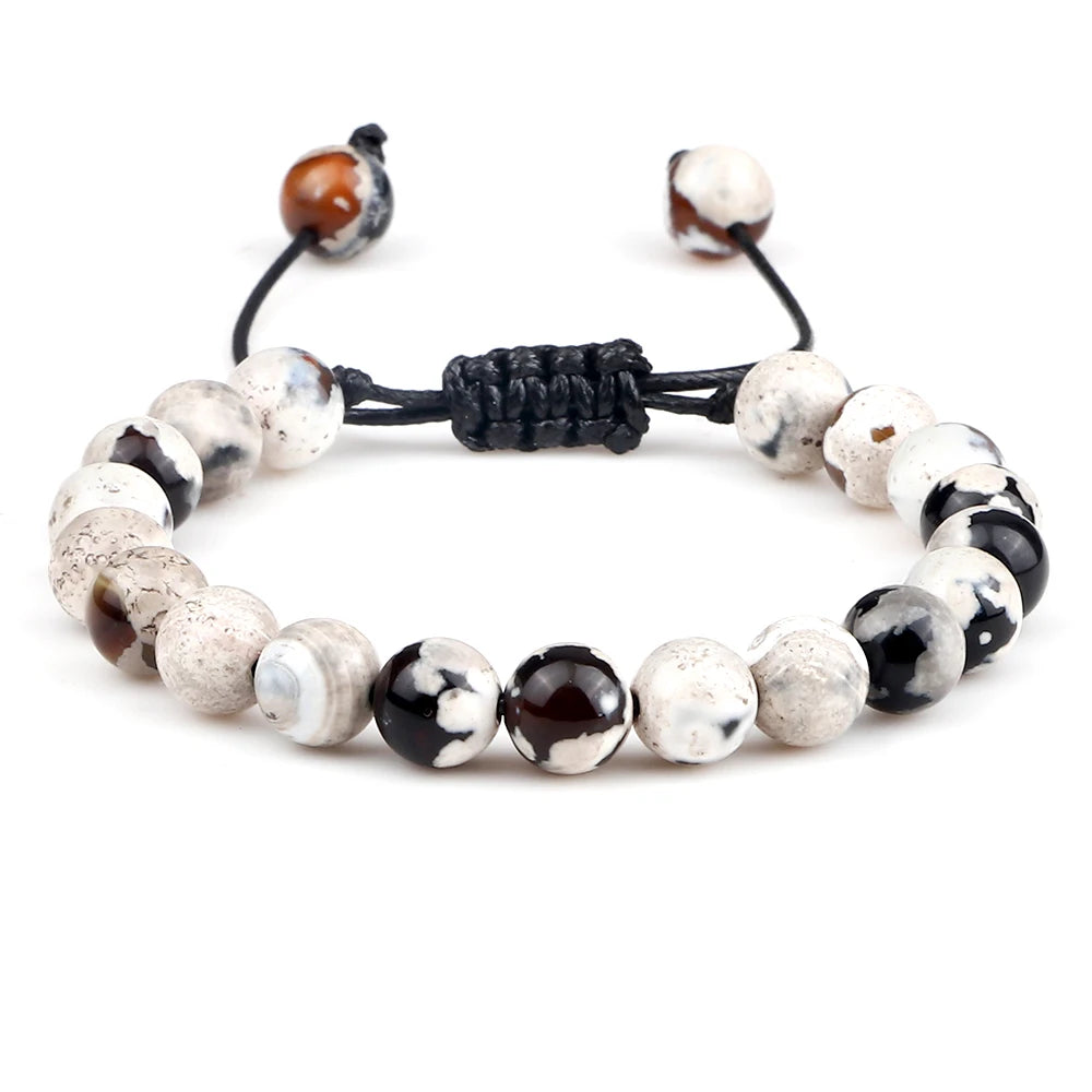 Tigerauge & Lavastein Armband – Verstellbar, Für Damen & Herren, Yoga & Balance