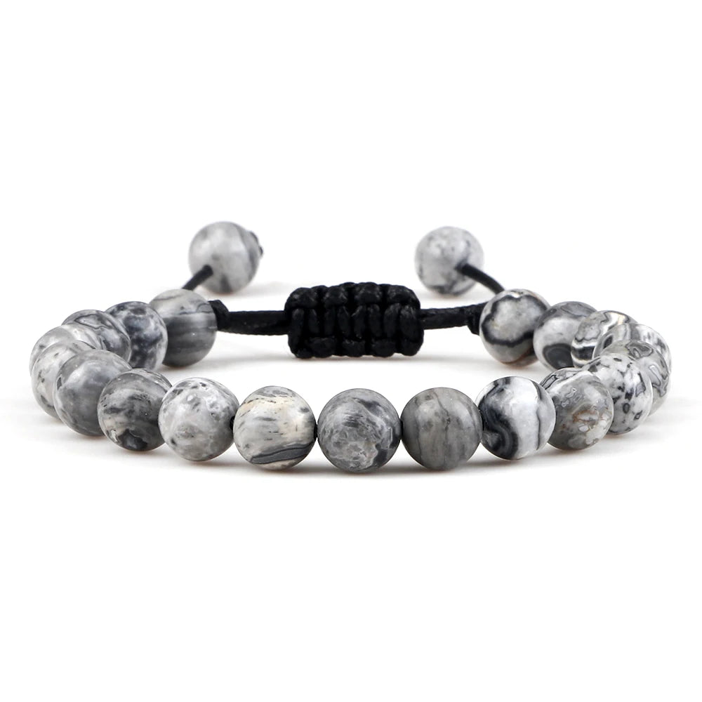Tigerauge & Lavastein Armband – Verstellbar, Für Damen & Herren, Yoga & Balance
