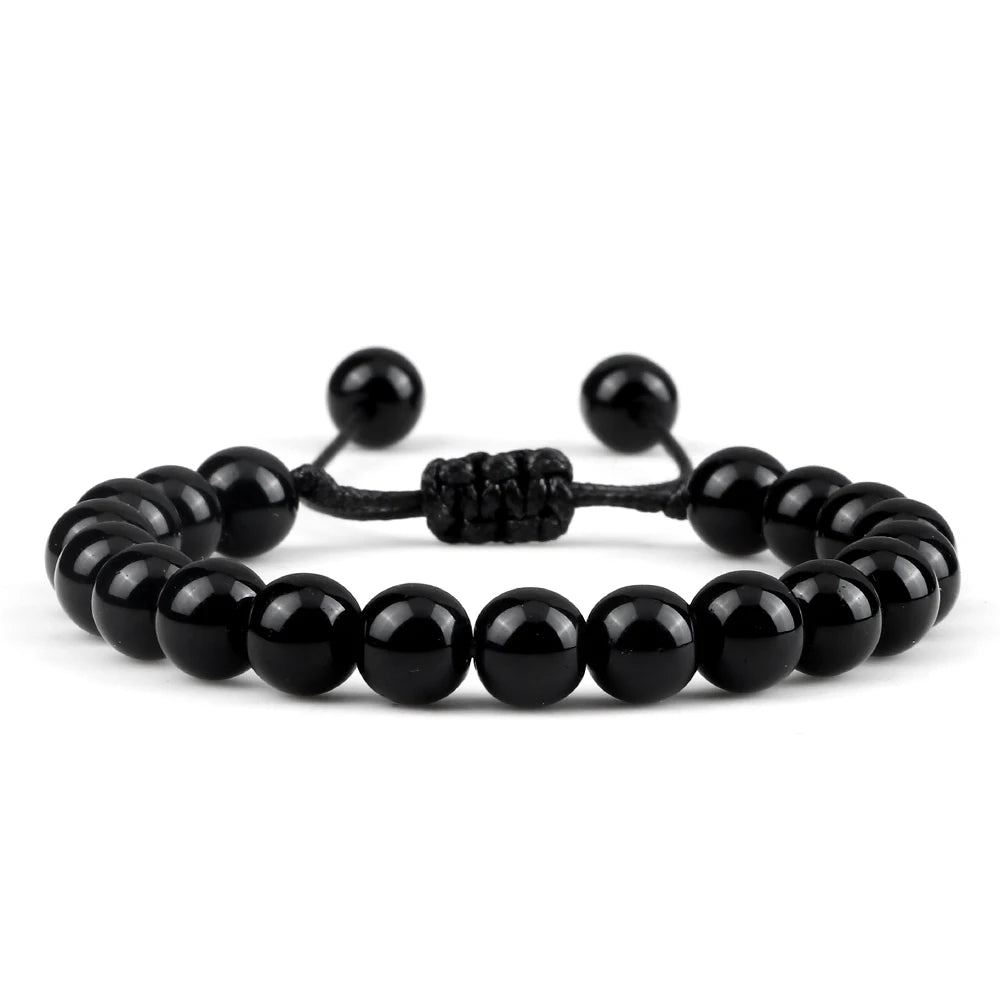 Tigerauge & Lavastein Armband – Verstellbar, Für Damen & Herren, Yoga & Balance