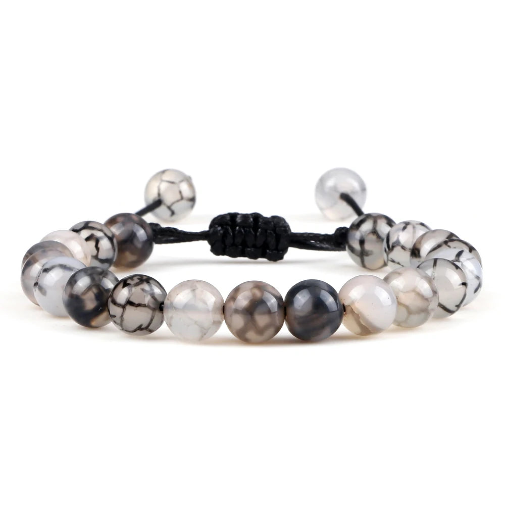 Tigerauge & Lavastein Armband – Verstellbar, Für Damen & Herren, Yoga & Balance