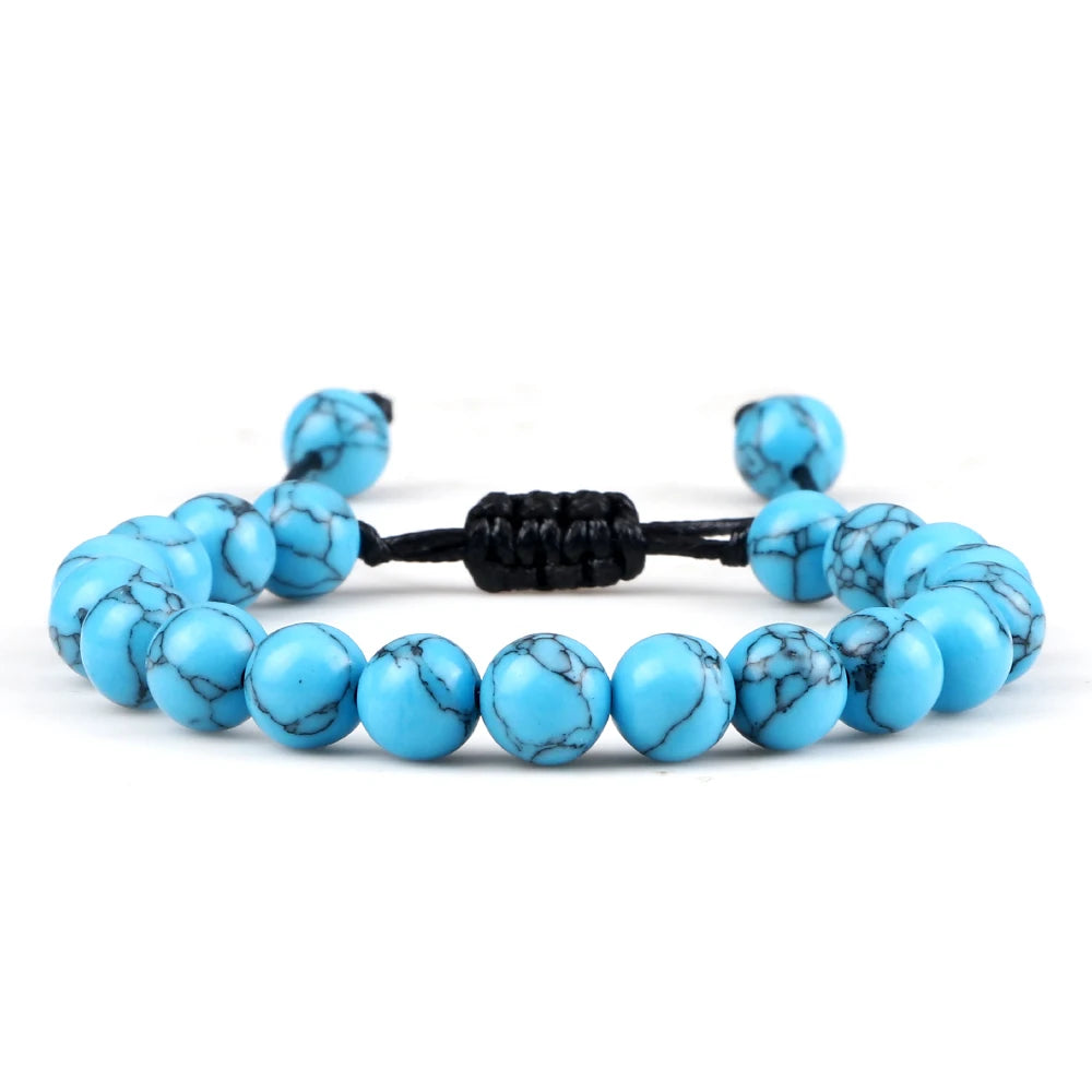 Tigerauge & Lavastein Armband – Verstellbar, Für Damen & Herren, Yoga & Balance