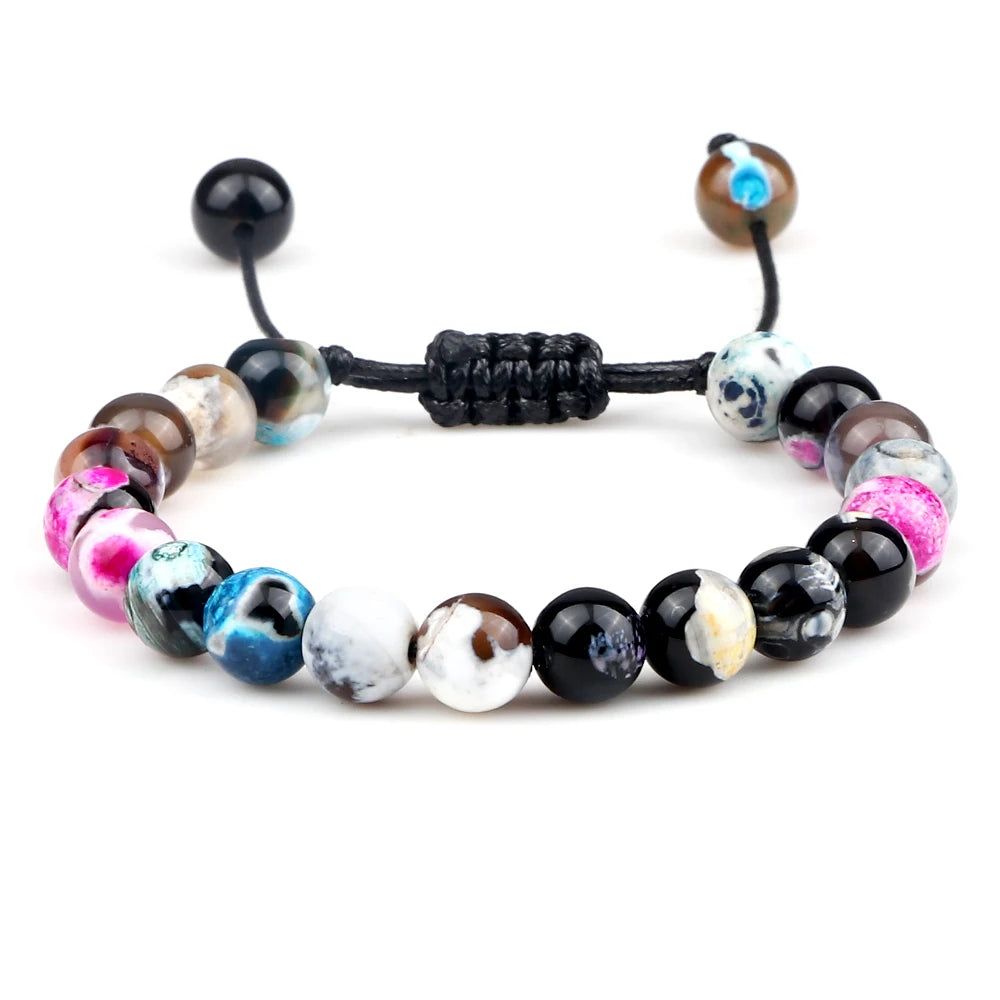 Tigerauge & Lavastein Armband – Verstellbar, Für Damen & Herren, Yoga & Balance