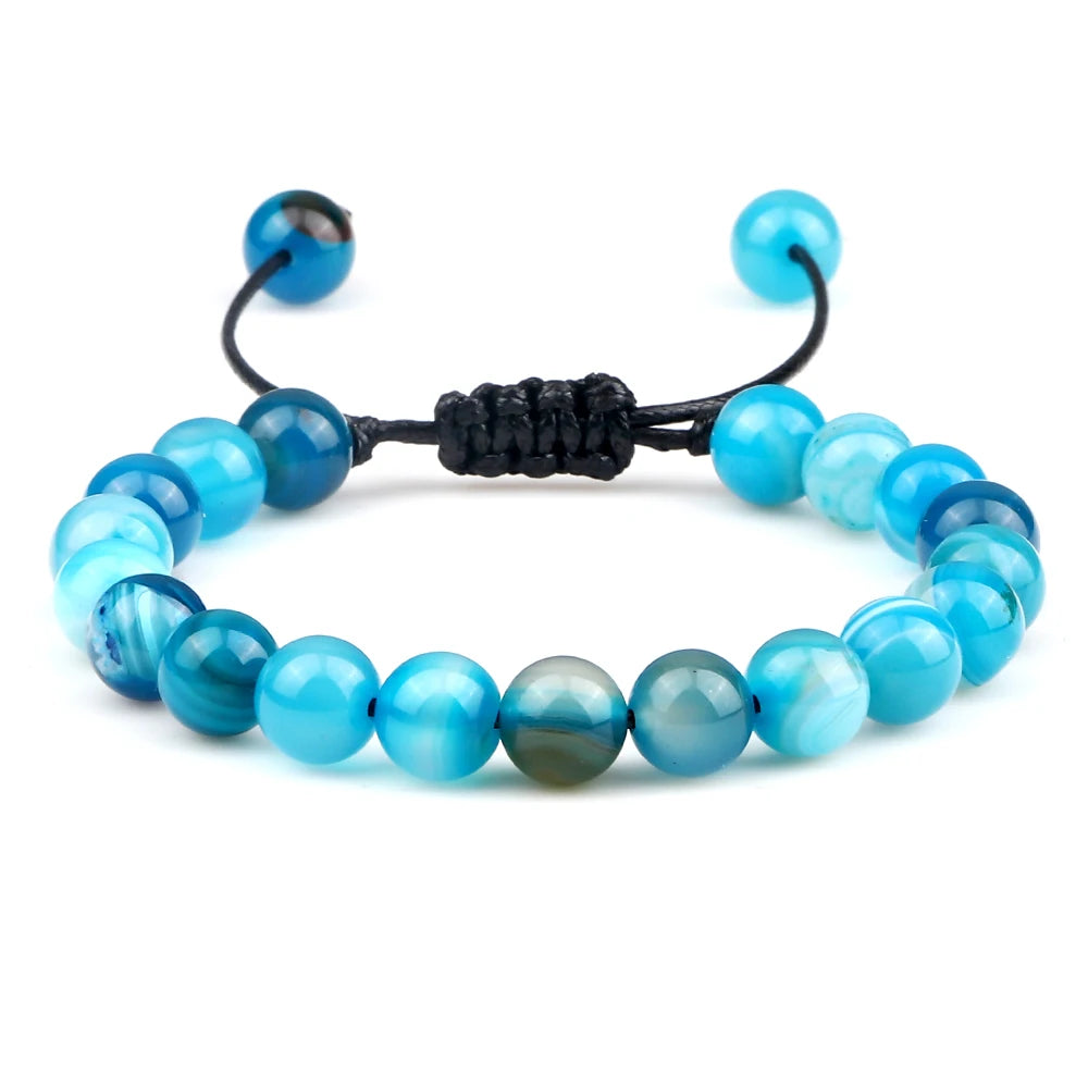 Tigerauge & Lavastein Armband – Verstellbar, Für Damen & Herren, Yoga & Balance