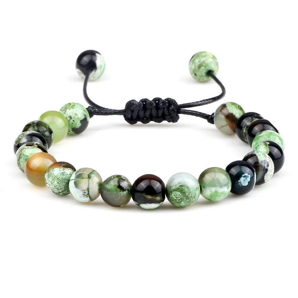 Tigerauge & Lavastein Armband – Verstellbar, Für Damen & Herren, Yoga & Balance