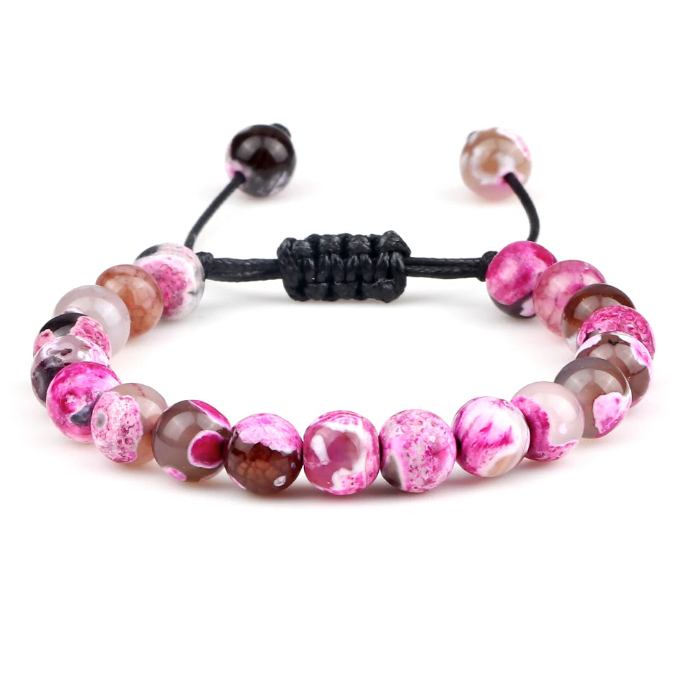 Tigerauge & Lavastein Armband – Verstellbar, Für Damen & Herren, Yoga & Balance