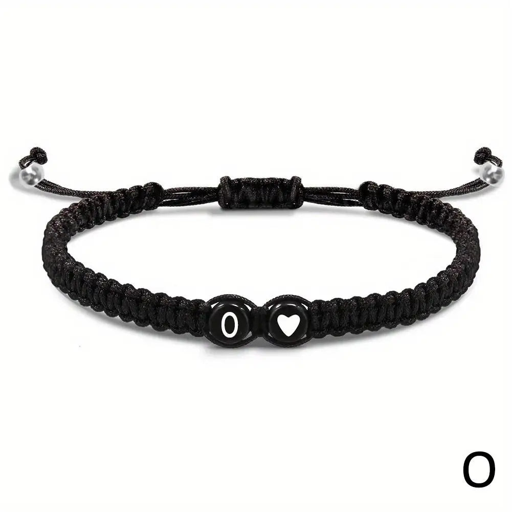 Handgemachtes Armband mit Buchstaben A–Z – Verstellbares Herzarmband für Damen & Herren, Freundschafts- und Namensschmuck, ideales Geschenk